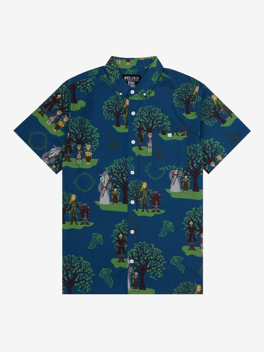 Lord of the rings scenic fellowship woven button up